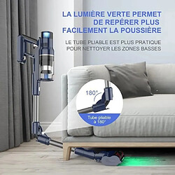 KILISKY Aspirateur Balai Sans Fil 55KPa/600W 65min - Aspirateur Sans Fil - Écran LED - Aspirateur Sans Sac pour Sols - Batterie Amovible