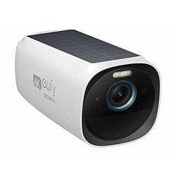 eufyCam 3 Caméra Réseau Connectée Extérieure Sans Fil Wi-Fi Vision Nocturne Spotlight 4K Panneau Solaire Blanc Noir