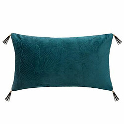 Coussin Déco en Velours Sota 30x50cm Bleu