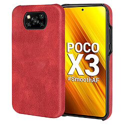 Coque en TPU + PU anti-rayures, antichoc rouge pour votre Xiaomi Poco X3/Poco X3 NFC/Poco X3 Pro