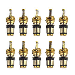 10Pc A / C Voiture Valve Climatisation Noyau En Laiton - Universel Valve de climatisation de voiture - Résistance à la pression et à la corrosion - Bonne étanchéité - Matériau cuivre