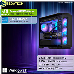 Sedatech PC Gamer V360 • Intel i5-12400F • RTX4070 Super • 32Go DDR5 • 2To SSD M.2 • Windows 11