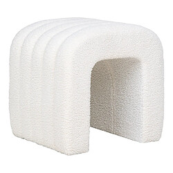 EPIKASA Pouf Colma, Blanc, Polyester, 35x41x36,5 cm