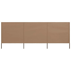 vidaXL Paravent 3 panneaux Tissu 400 x 160 cm Taupe