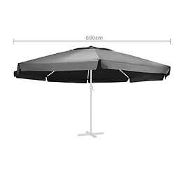 Avis vidaXL Tissu de remplacement pour parasol d'extérieur Anthracite 600cm