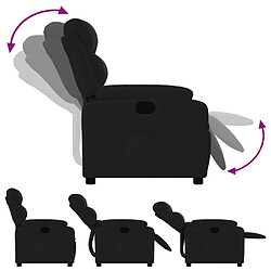 Avis vidaXL Fauteuil inclinable Noir Tissu