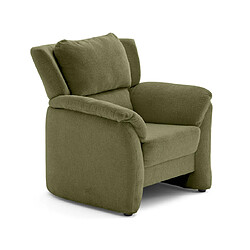 Lisa Design Bastille - fauteuil en tissu velours relief Bastille - fauteuil en tissu velours relief - Vert