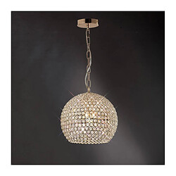 Luminaire Center Suspension Ava 5 Ampoules doré/cristal