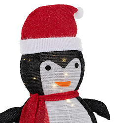 Acheter Ecd Germany Pingouin de Noël LED décoration avec bonnet écharpe 68cm figurine d'hiver jardin