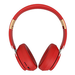 Yonis Casque Audio Bluetooth Sans Fil Rouge