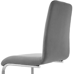 ComfortXL Chaise Freischwinger (set De 2), Structure En Métal Chromé, Gris pas cher