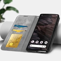 Avis Avizar Étui Portefeuille pour Google Pixel 7a Porte-cartes Soft-touch Gris