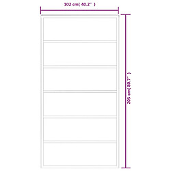 vidaXL Porte coulissante et quincaillerie Verre et Aluminium 102x205cm pas cher