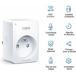 TP-Link Tapo Prise Connectée WiFi, Prise Intelligente compatible avec Alexa, Google Home et Siri, 10A, Contrôler la cafetière, la lampe, le radiateur à distance, aucun hub requis,Tapo P100(FR)4Pack