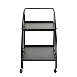 Avis Pegane Chariot de service, desserte en métal coloris noir -longueur 68 x profondeur 42 x hauteur 71cm