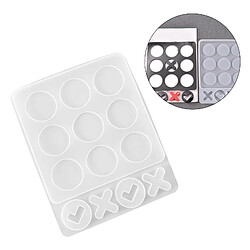 Résine Époxy Résine Moules Moules de Résine Silicone Moules Tic-Tac-Toe Jeu Jouets Artisanat, Silicone Moule En Résine pour les Bijoux, savon, de pas cher