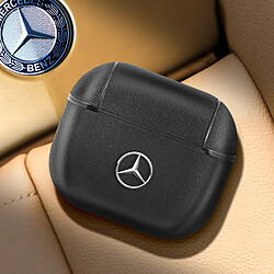 Avis Mercedes Coque en Cuir Véritable pour AirPods 3 Fine et Légère Noir