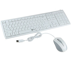 Avis Universal Combinaison clavier et souris ultra-fine câblée multimédia clavier et souris blanc Ordinateurs de bureau Ordinateurs portables Smart TV | Combinaison clavier et souris | Clavier V100 Housse clavier et souris (noir)