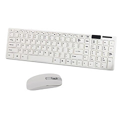 Acheter Ordinateurs Tablettes Intelligentes PC USB Sans Fil 2.4GHZ Kit Combiné Clavier Et Souris Blanc