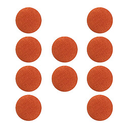 Avis 10pcs Bouton Recouvert De Tissu Bouton Couture Couture Scrapbooking Orange