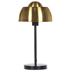 Beliani Lampe à poser SENETTE Métal Noir-doré