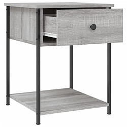 Maison Chic Table de chevet, Table de Nuit pour chambre salon sonoma gris 44x45x58 cm bois d'ingénierie pas cher