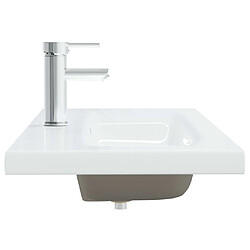 Avis vidaXL Lavabo encastré avec robinet 101x39x18 cm Céramique Blanc