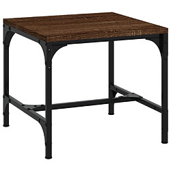 vidaXL Table basse Chêne marron 50x50x35 cm Bois d'ingénierie