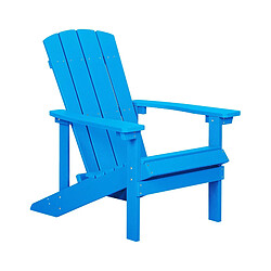 Beliani Chaise de jardin ADIRONDACK Bois d'ingénierie Bleu