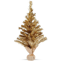 Sapin de Noël, or, décoratif, sapin de Noël décoratif avec toile de jute, 60 cm