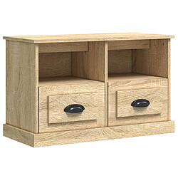 vidaXL Meuble TV chêne sonoma 80x35x50 cm bois d'ingénierie