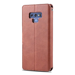 Avis Wewoo Housse Coque Pour Galaxy Note 9 AZNS Texture du mollet Etui en cuir avec rabat horizontal magnétique PU supportlogements cartes et cadre photo Marron