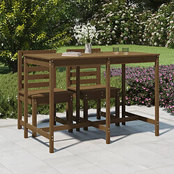 vidaXL Table de jardin marron miel 159,5x82,5x110cm bois massif de pin