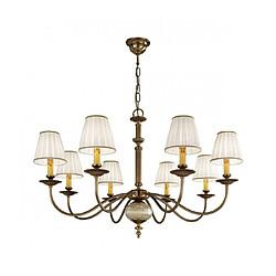 Luminaire Center Chandelier classique ASCOT laiton antique 8 ampoules