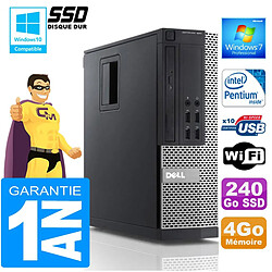 PC DELL 990 SFF Intel G840 Ram 4Go Disque 240 Go SSD Wifi W7 - Occasion