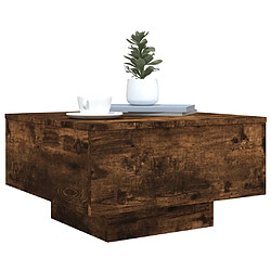 Acheter Maison Chic Table basse pour salon | Table à café chêne fumé 55x55x31 cm bois d'ingénierie -GKD15342