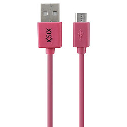 Totalcadeau Câble chargeur USB vers Micro USB 1 m Couleur - Rose pas cher