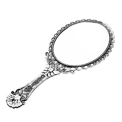 Avis Miroir de poche antique avec motif rose en relief pour maquillage argent antique