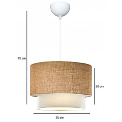 Avis Hanah Home Suspension en tissu effet lin Nature beige.