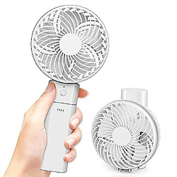 Ventilateur Portatif USB, ventilateur de Bureau Rechargeable Ventilateur de Table Portable avec Fonction de Banque d'Alimentation 5200mAh, Ventilateur De Refroidissement à Flux d'Air Puissant à 5 Vitesses Ventilateur Alimenté Par Batterie