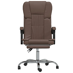 Avis Maison Chic Fauteuil inclinable de bureau,Fauteuil luxe de relaxation Marron Similicuir -MN51379