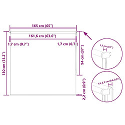 vidaXL Store enrouleur occultant largeur du tissu 161,6 cm polyester pas cher