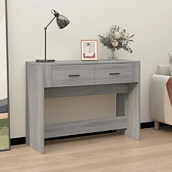 vidaXL Table console Sonoma gris 100x39x75 cm Bois d'ingénierie