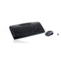 Logitech Wireless Combo MK330 clavier Souris incluse USB QWERTY US International Noir