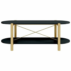 Maison Chic Table basse,Table Console Table d'appoint, Table pour salon Noir 110x48x40 cm Bois d'ingénierie -MN82502 pas cher