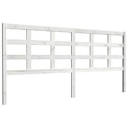 vidaXL Tête de lit blanc 205,5x4x100 cm bois massif de pin