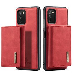 Dg.Ming Coque en TPU antichoc, anti-chute, auto-aimant amovible 2-en-1, hybride avec béquille rouge pour votre Samsung Galaxy A03s (166.5 x 75.98 x 9.14mm)