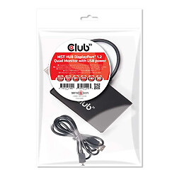 Club 3D CLUB3D Multi Stream Transport Hub DisplayPort 1.2 Quad Monitor USB Powered