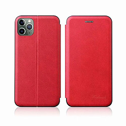 Wewoo Coque Pour iPhone 11 TPU + PU Titulaire de la carte magnétique de tension intégré Etui en cuir Retro Rouge