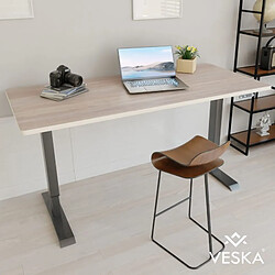 Blumie Bureau assis debout électrique 140*70 cm - Plateau Couleur Bois / Pieds couleur au choix